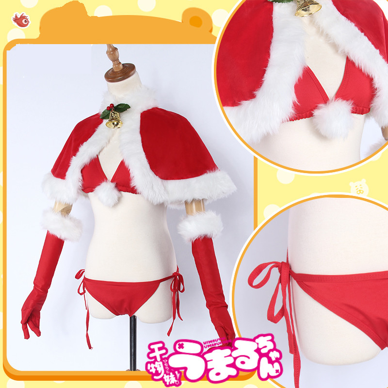 干物妹!うまるちゃん　赤　クリスマス　コスチューム　セクシー風　コスプレ衣装