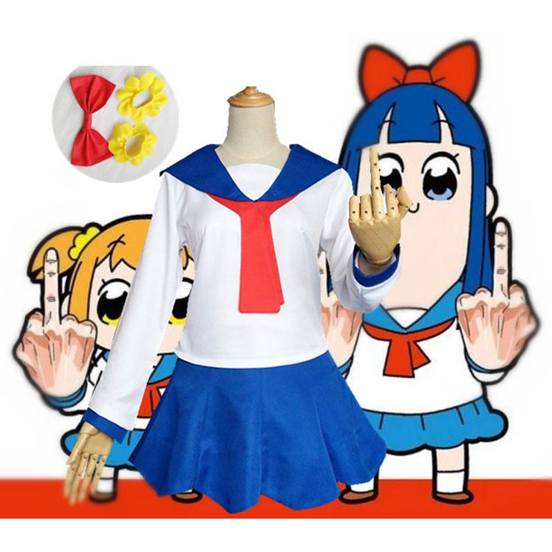 ポプテピピック　ポプ子  ピピ美　制服風　日常可能　セーラー服