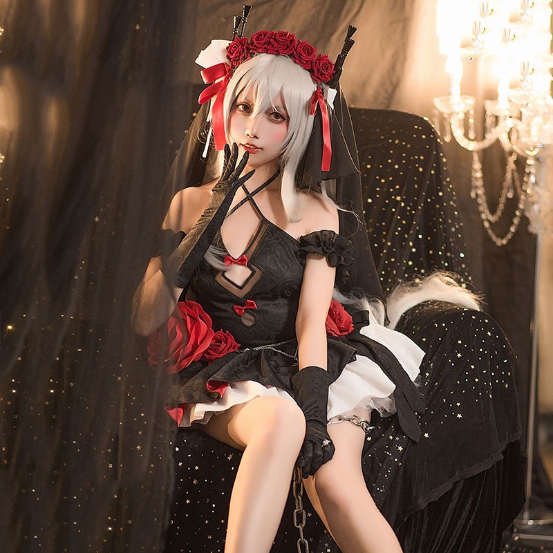 コスプレ衣装　アズールレーン　吸血鬼　エロイの祝福　ウエディングドレス　 アニメ コスチューム Cosplay