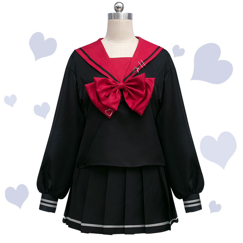 NEEDY GIRL OVERDOSE　超絶最かわてんしちゃん　ゲーム　コスプレ衣装　ＪＫ制服　ミニスカート　黒と赤