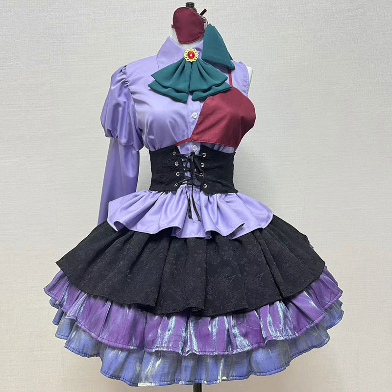 中二病でも恋がしたい!　小鳥遊六花　コスプレ衣装　ロリータ風　紫色　かわいい　アニメ　コスチューム　