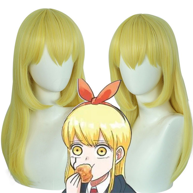 マッシュル-MASHLE-　レモン・アーヴィン　ウイッグ　黄色　コスプレ用　ロングヘア　カツラ