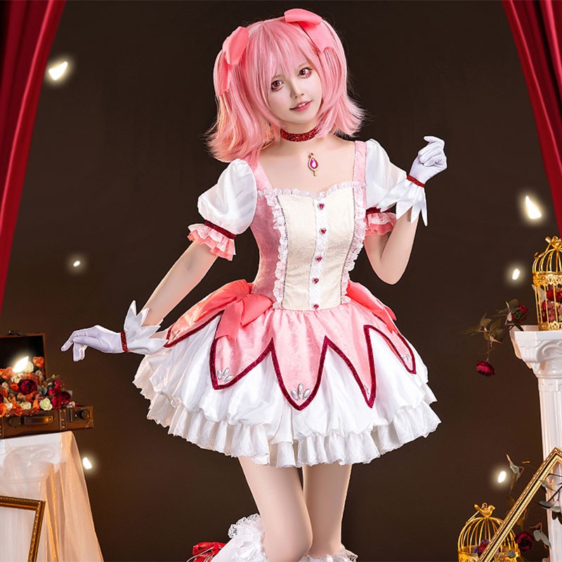 魔法少女まどか☆マギカ　鹿目まどか　コスプレ衣装　変身衣装　カワイイ風　魔法少女　仮装　アニメ