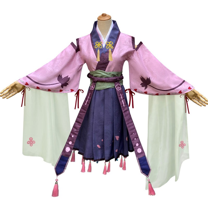 鬼滅の刃　甘露寺蜜璃　コスプレ衣装　和風　かわいい　中華風　オリジナル　仮装