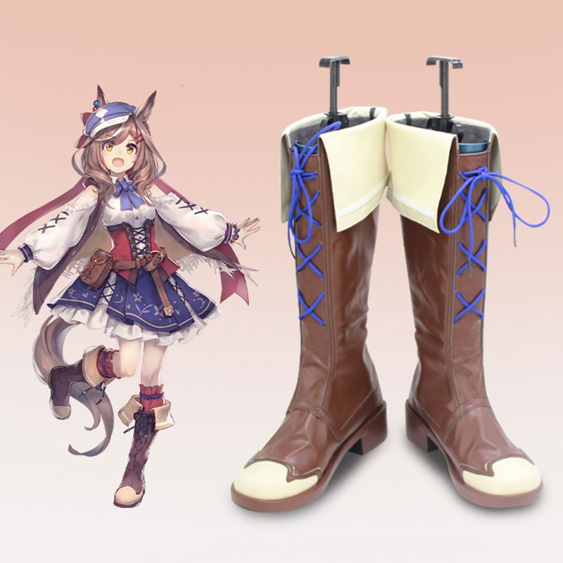 ウマ娘 プリティーダービー　マチカネタンホイザ　ブーツ　コスプレ　長靴　ブラウン　オーダーメイド