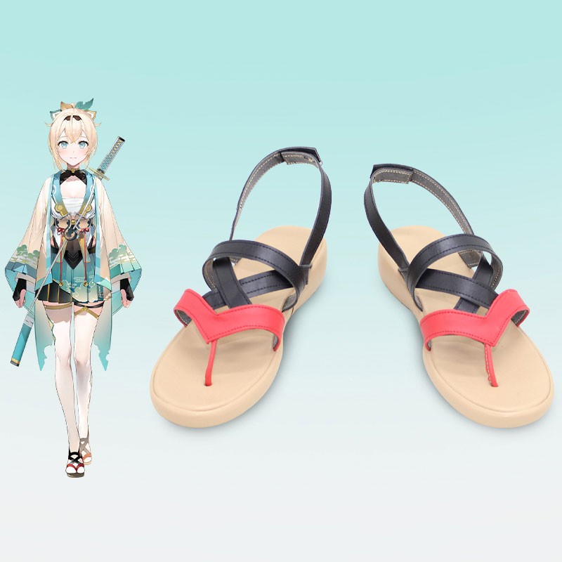 ホロライブ　風真いろは　靴　コスプレ　シンプル　夏靴　Vtuber　秘密結社holoX
