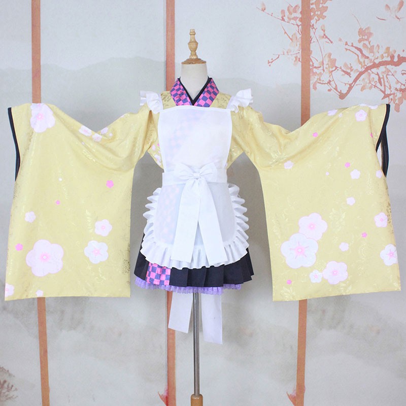 あまいろショコラー　百々瀬みつき　コスプレ衣装　和風　メイド　かわいい　着物　オーダーメイド