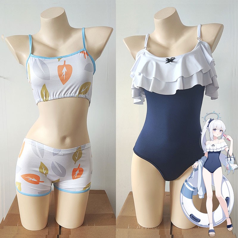 ブルーアーカイブ　月雪ミヤコ　霞沢ミユ　コスプレ衣装　水着　コスチューム　かわいい　ゲーム　セクシー