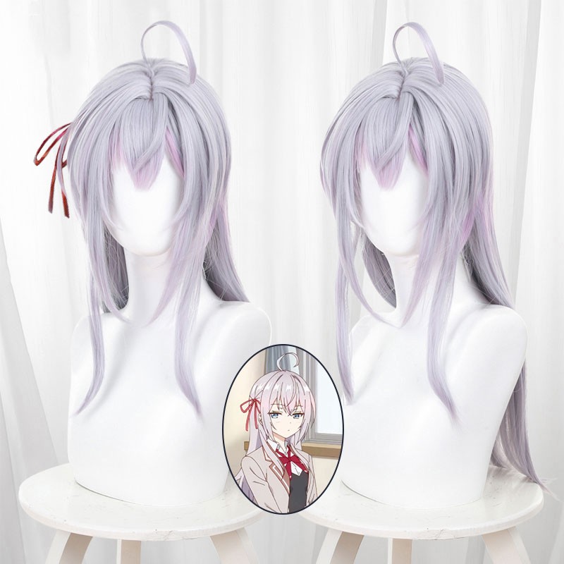 時々ボソッとロシア語でデレる隣のアーリャさん　アリサ　ウイッグ　コスプレ　銀髪　かつら　ロングヘア　あほ毛　