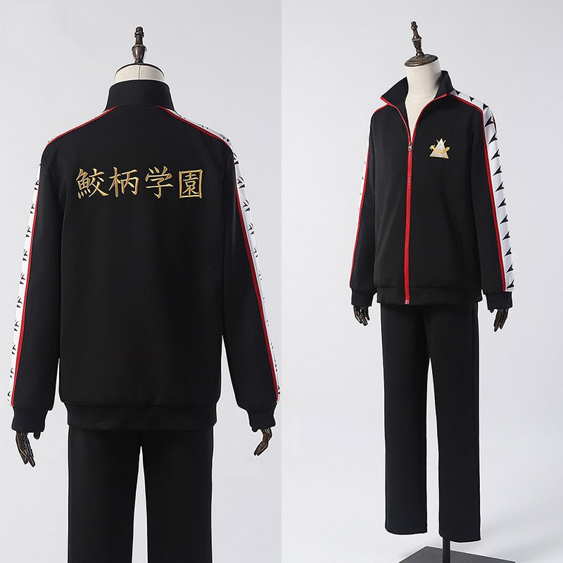 Free!　松岡凛　コスプレ衣装　鮫柄学園　ジャージ　コスチューム　仮装　ブラック　