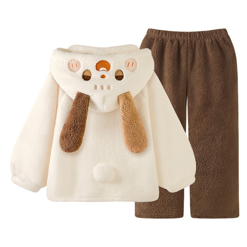 パジャマ かわいい子犬 かわいい 部屋着 アニメ風 暖かい