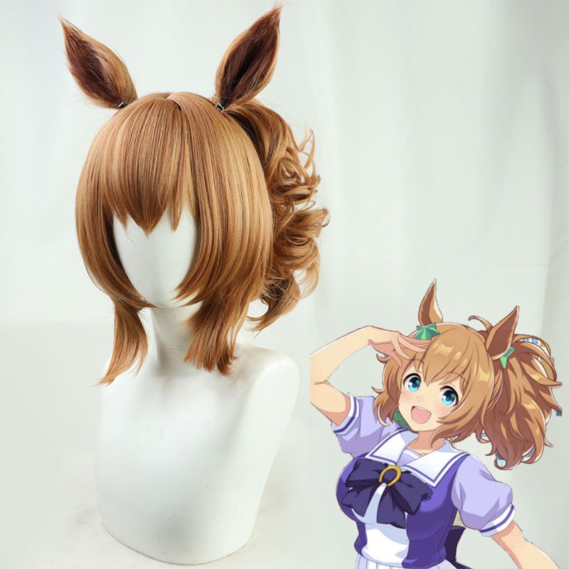 ウマ娘 プリティーダービー Pretty Derby タイキシャトル コスプレかつら かわいい ブラウン 撮影