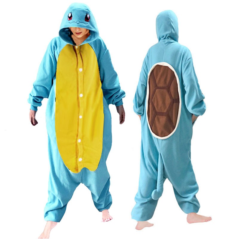ポケットモンスターシリーズ  ゼニガメ Zenigame Squirtle コスプレ衣装  着ぐるみ パジャマ(部屋着)