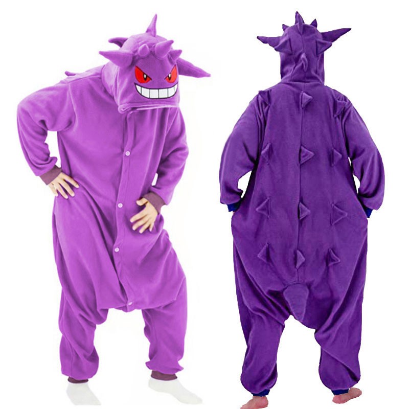 ポケットモンスターシリーズ  ゲンガー Gangar コスプレ衣装  着ぐるみ パジャマ(部屋着)