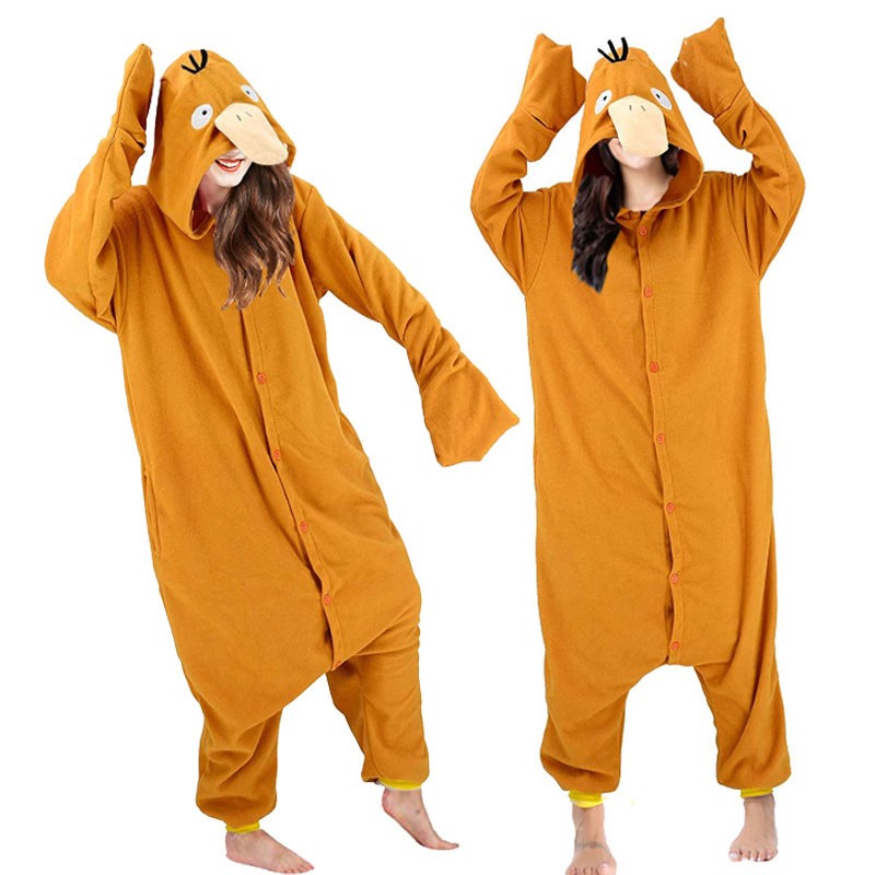 ポケットモンスターシリーズ  コダック Psyduck コスプレ衣装  着ぐるみ パジャマ(部屋着)
