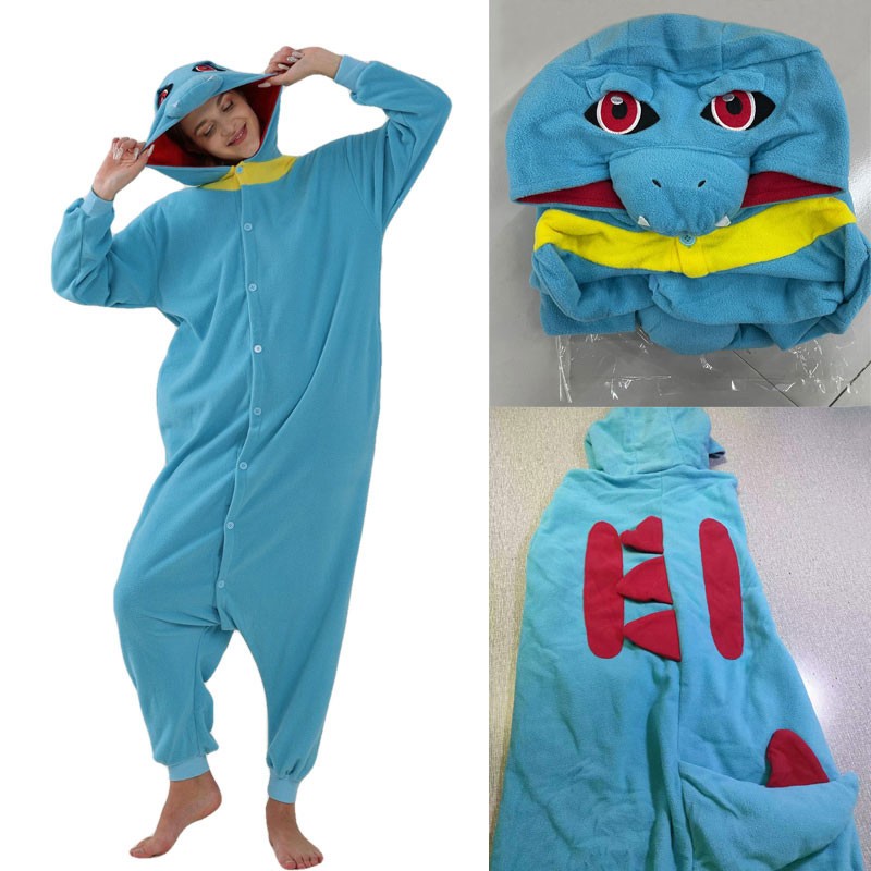 ポケットモンスターシリーズ  ワニノコ Totodile コスプレ衣装  着ぐるみ パジャマ(部屋着) コスチューム
