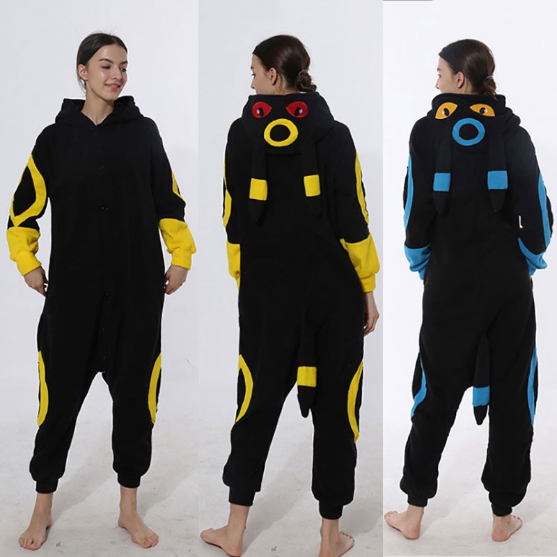 ポケットモンスターシリーズ  ブラッキー Umbreon コスプレ衣装 かわいい つなぎ服 パジャマ(部屋着) コスチューム