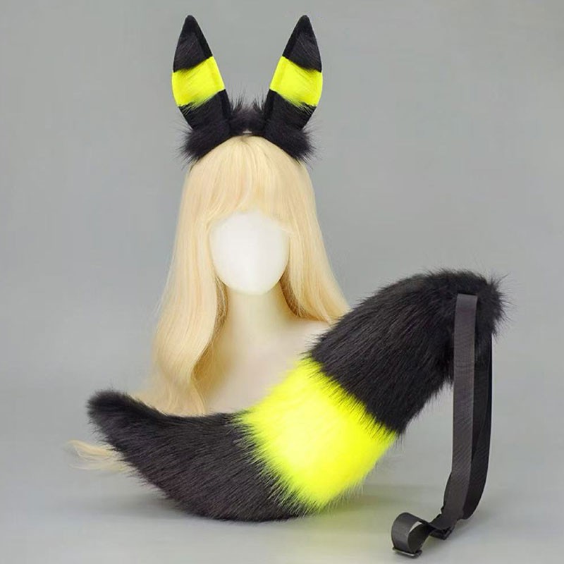 ポケットモンスター ブラッキー Umbreon コスプレ道具  しっぽ カチューシャ 撮影
