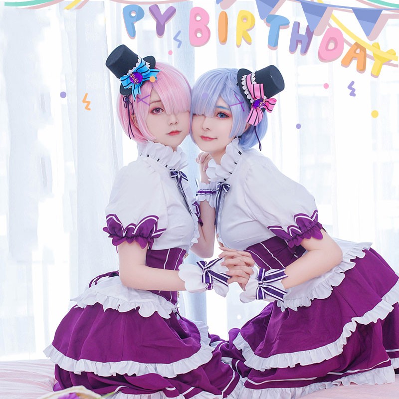 Re:ゼロから始める異世界生活 レム ラムとレム　誕生日生活2019　メイド服　コスプレ　コスチューム