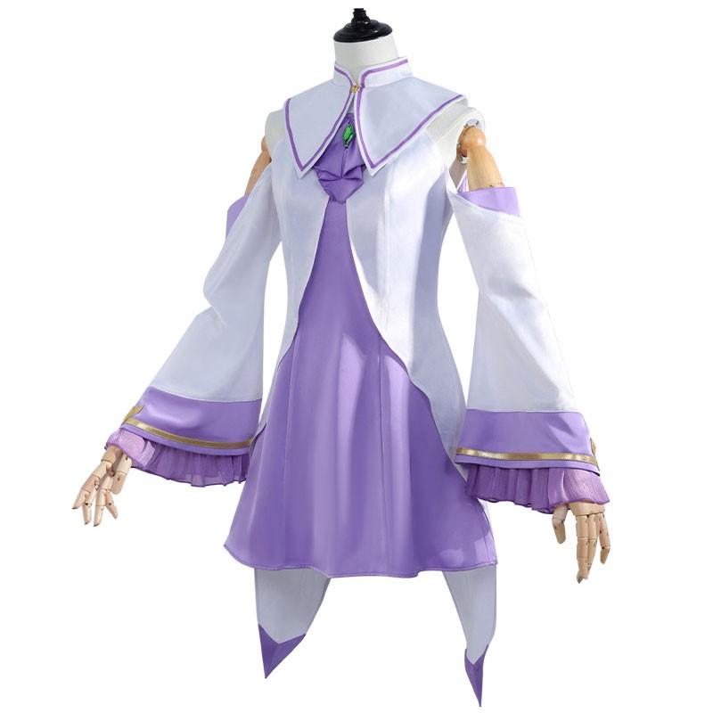 Re：ゼロから始める異世界生活 エミリア コスプレ衣装 コスチューム 聖域服 かわいい 撮影