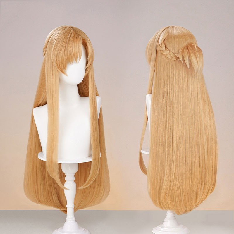 ソードアート・オンライン アリシゼーション編  創世神 アスナ(SAO)  結城明日奈 コスプレかつら かわいい 黄色