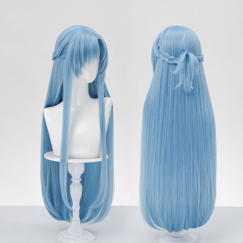 ソードアート・オンライン アスナ(SAO)  結城明日奈 水妖精 コスプレかつら かわいい 青い 撮影