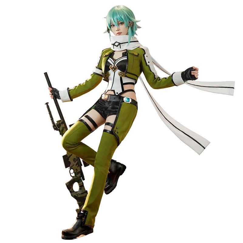 ソードアート・オンライン 朝田詩乃 あさだしの シノン(SAO) しのん  コスプレ衣装 かっこいい 撮影 戦闘服 コスチューム