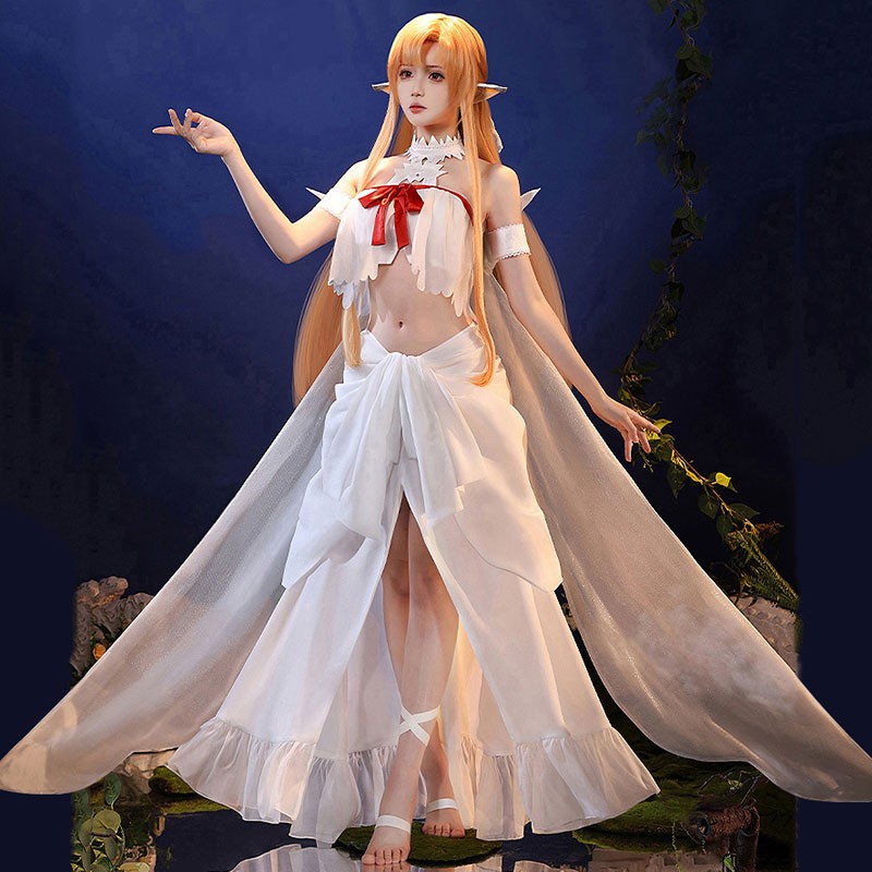 ソードアート・オンライン ALO（フェアリィ・ダンス編） アスナ(SAO) あすな 結城明日奈 ゆうきあすな  コスプレ衣装 コスチューム エルフ