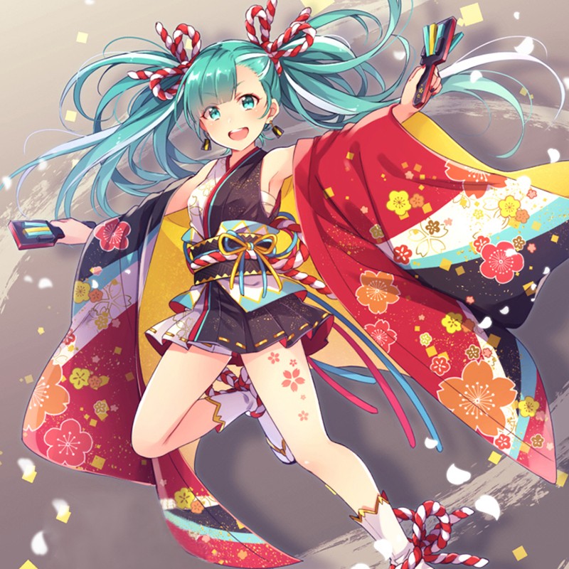 ボーカロイド　vocaloid　初音ミク　着物　祭り着用　和服　コスプレ衣装