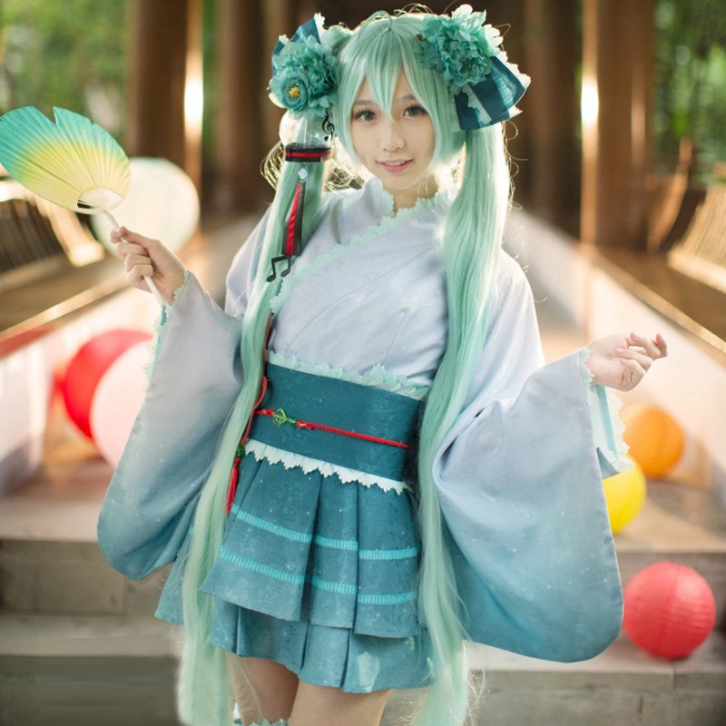 VOCALOIDボーカロイド　初音ミク　はつね　ミク　夏祭り　浴衣　花火大会　イベントコスプレ衣装