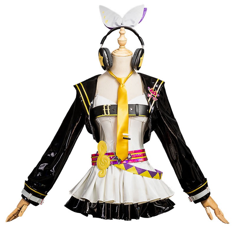 鏡音リン　MuseDashコラボ　コスプレ衣装　リズムゲーム　かわいい　仮装　変装　コスチューム