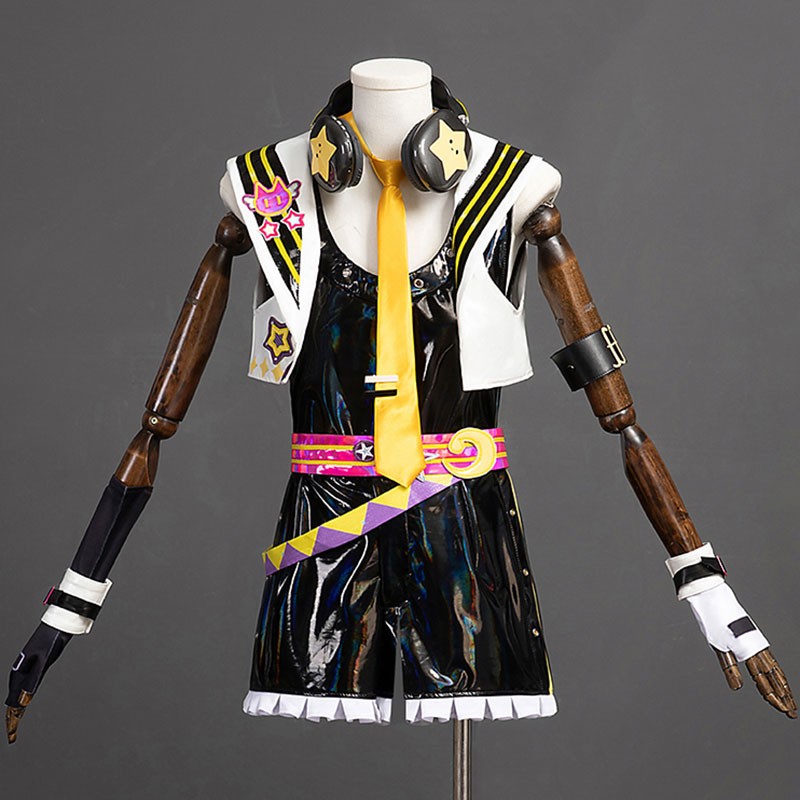 鏡音レン　MuseDashコラボ　コスプレ衣装　ゲーム　コスチューム　カワイイ風　仮装　制服風