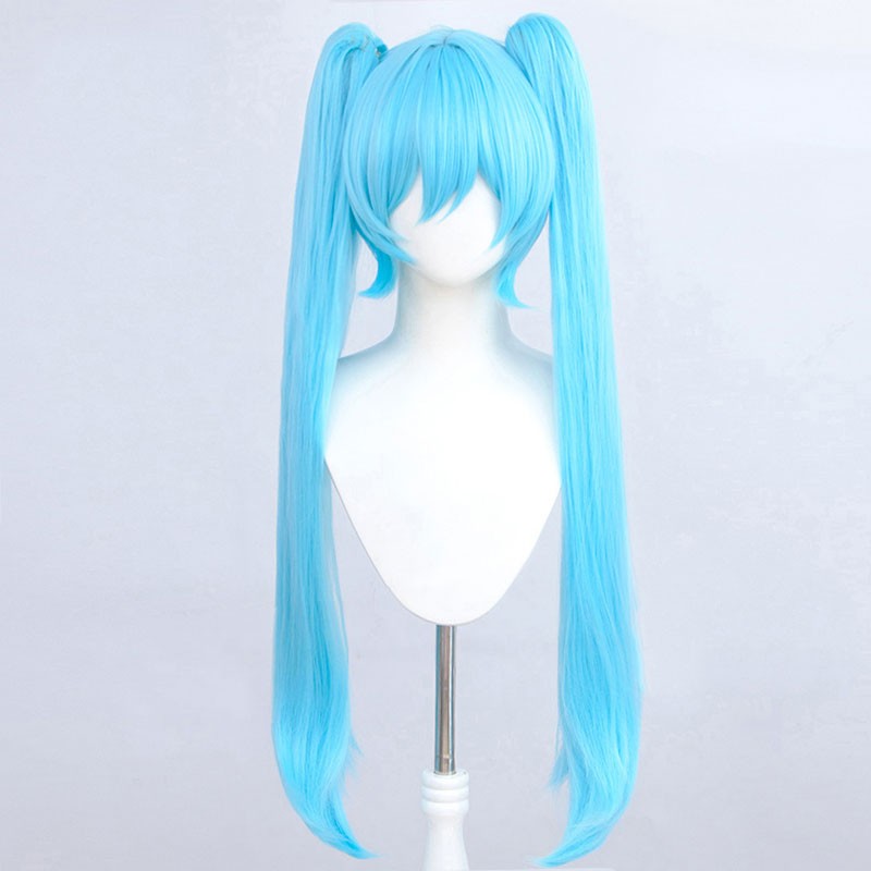メズマライザー　初音ミク　ウイッグ　ツインテール　かつら　スーパーロング　コスプレ　小顔