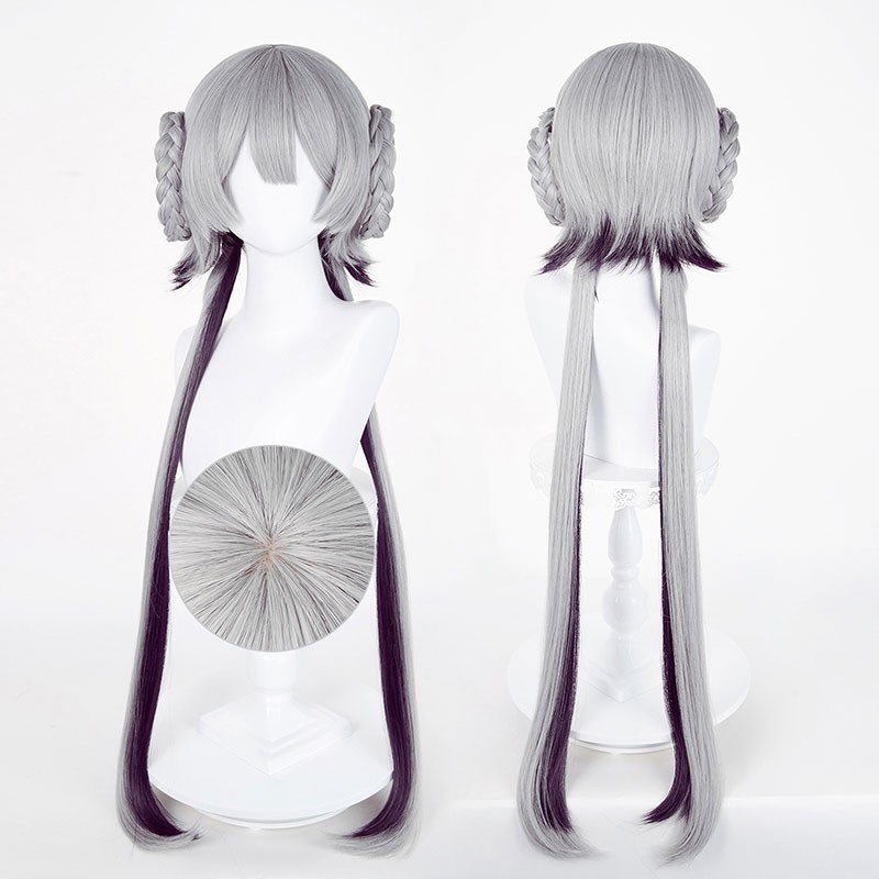 VOCALOID ボーカロイド 洛天依 ルォ・テンイ 武装乙女 コスプレウィッグ かつら 灰紫のグラデーション