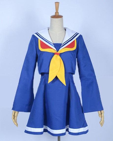 No Game No Life ノーゲーム　ノーライフ 妹 しろ 白（しろ） コスプレ衣装 ブルー セーラー服 コスチューム 高品質