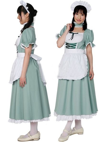 Cosplayメイド服風 コスプレ衣装　ロング   制服　コスチューム　コスプレ衣装