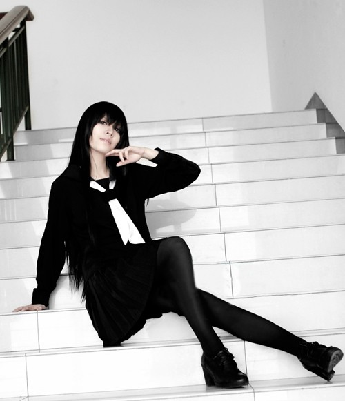 ぬらりひょんの孫 山吹乙女 羽衣狐 コスプレセーラー服　ブラック