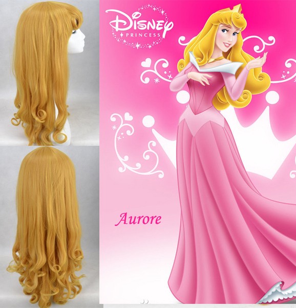 耐熱コスプレウイッグ　ディズニープリンセス　Disney　眠れる森の美女　オーロラ姫　ウイッグ
