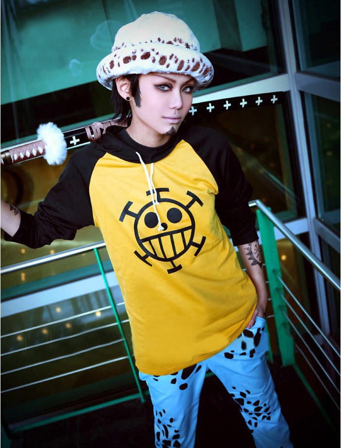 ONE PIECE / ワンピース ハートの海賊団船長 トラファルガー・ロー コスプレ衣装 3点セット　コスチューム
