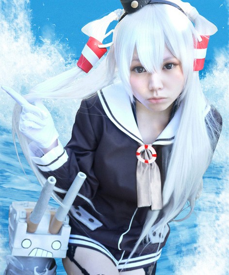 艦隊これくしょん～艦これ～ 戦艦collection 天津艦娘（あまつかぜ）コスプレ衣装　セーラーワンピ