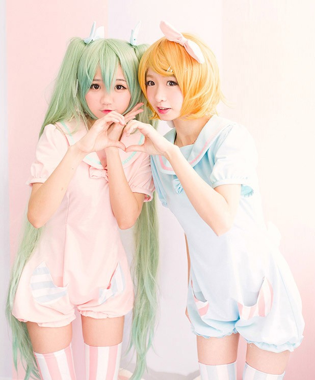 VOCALOID V家 初音ミク Miku 鏡音リン RIN ふんわりと柔らかいパジャマ コスプレ衣装