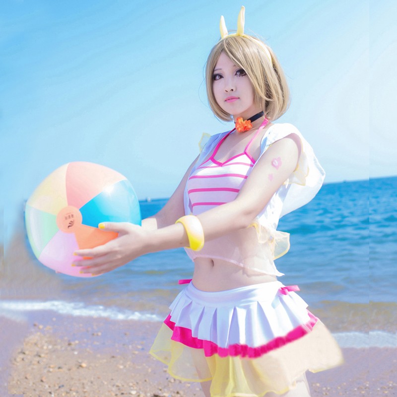 love liveラブライブ!   夏色えがお  小泉花陽 こいずみはなよ　水着　ビキニ　コスプレ衣装