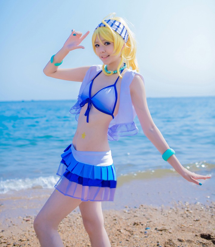 love live ラブライブ！ 夏色えがお  水着　ビキニ　絢瀬絵里 あやせえり　コスプレ衣装