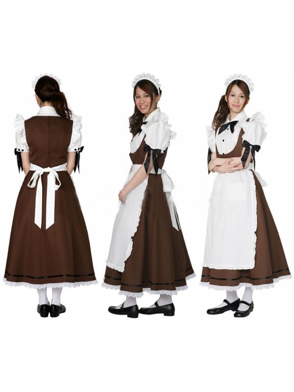 Cosplayロングメイド服　正統派ウェトレス制服通販衣装
