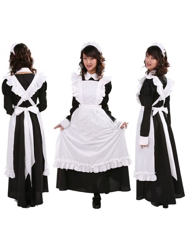 正統派メイド服　長袖　厚手コスチューム衣装！！！