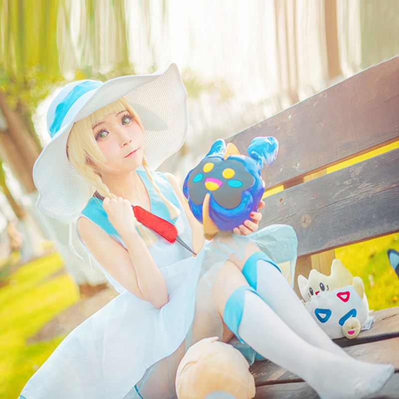 ポケットモンスター サン・ムーン リーリエ Lillie コスプレ衣装　リーリエ風 コスプレ衣装