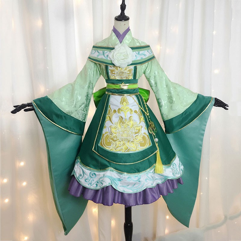 真・三國無双８ 深窓の姫君 夏侯姫 コスプレ衣装　オーダーメイド　緑