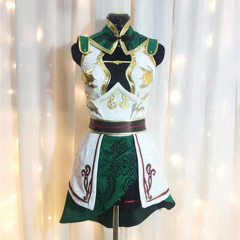 真・三國無双８　星 彩　コスプレ衣装　スカート　緑　オーダーメイド