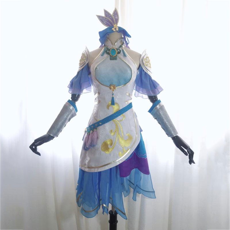 真・三國無双８　王元姬　コスプレ衣装　スカート　青と紫　オーダーメイド