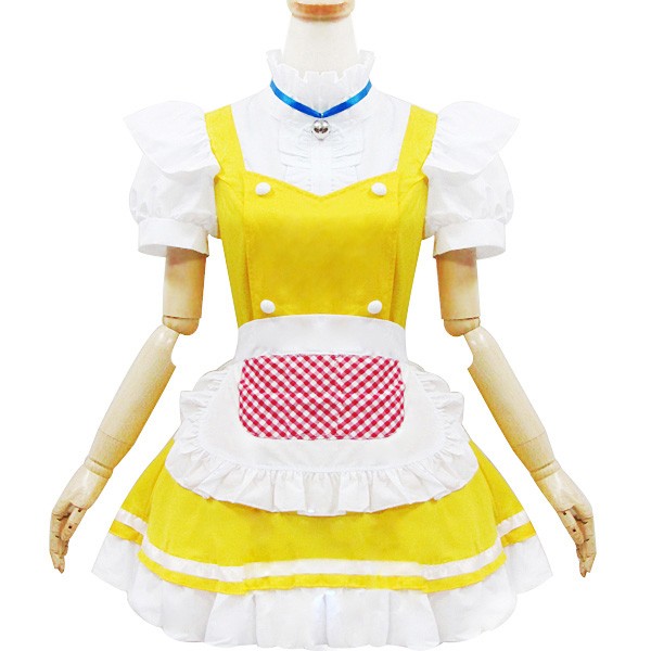 イエローメイド服 スチューム衣装 メイド AKBアキバ 女子高生 セーラー服